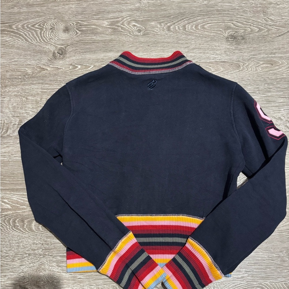 Y2K Rocawear Varsity Zip Up Jacket Navy Pink Size M - Picture 7 of 7